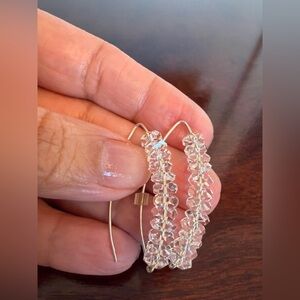 NWOT DEB GUYOT STERLING SILVER HERKIMER DANGLE
EARRINGS beautiful!